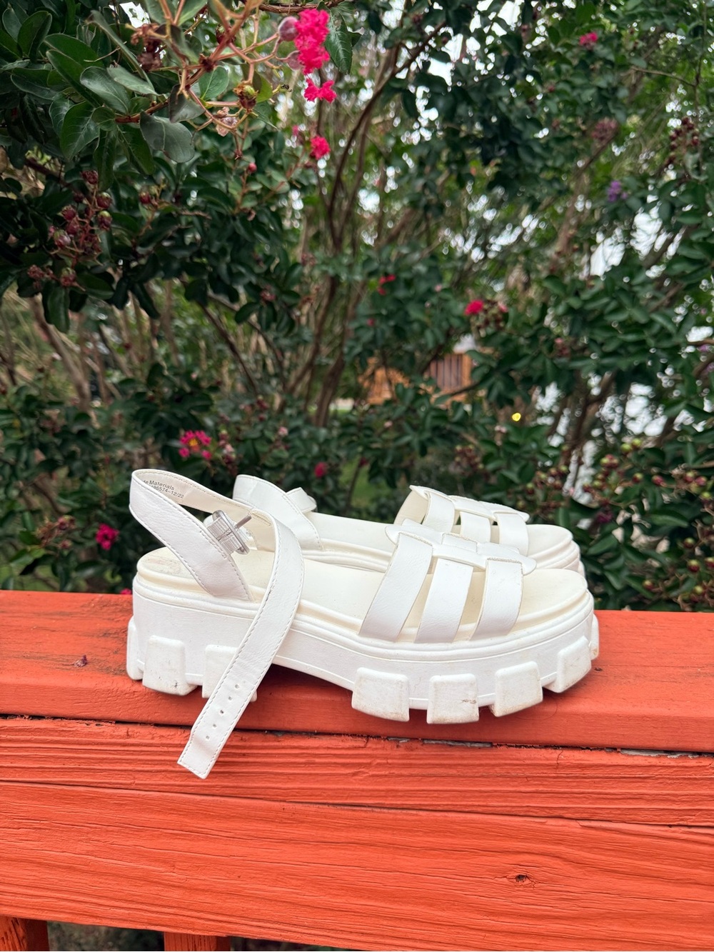 White chunky sandals Target brand